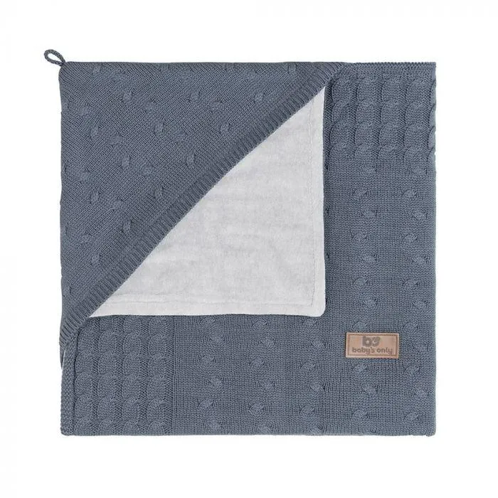 Baby's Only Omslagdoek Chenille Cable Granit