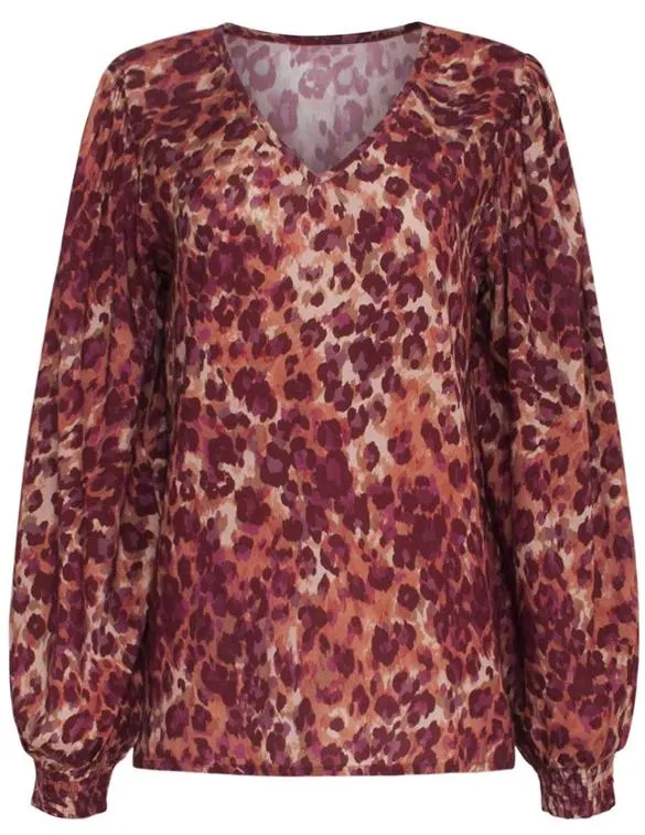 Smashed Lemon Blouse met panterprint 23661