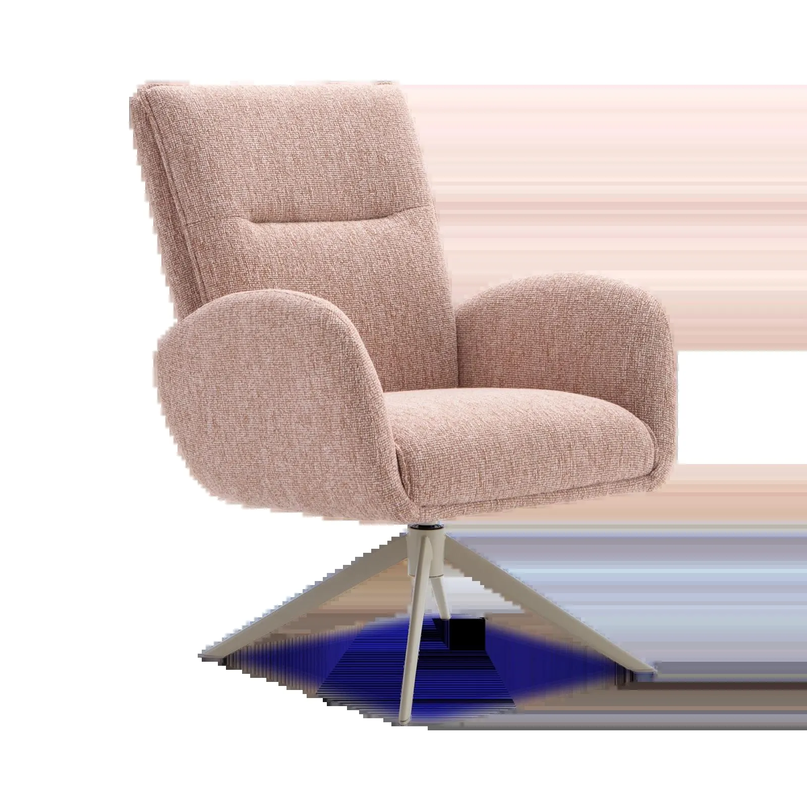 Draaifauteuil Whisper (laag/poot: beige) - Lodge Blossom