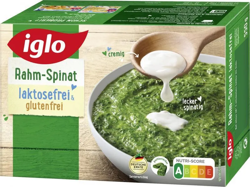 Iglo Rahm-Spinat laktosefrei