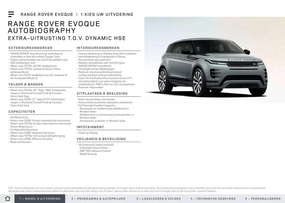 Range Rover Evoque van 20 november tot 30 juni 2025 - Folder pagina 7