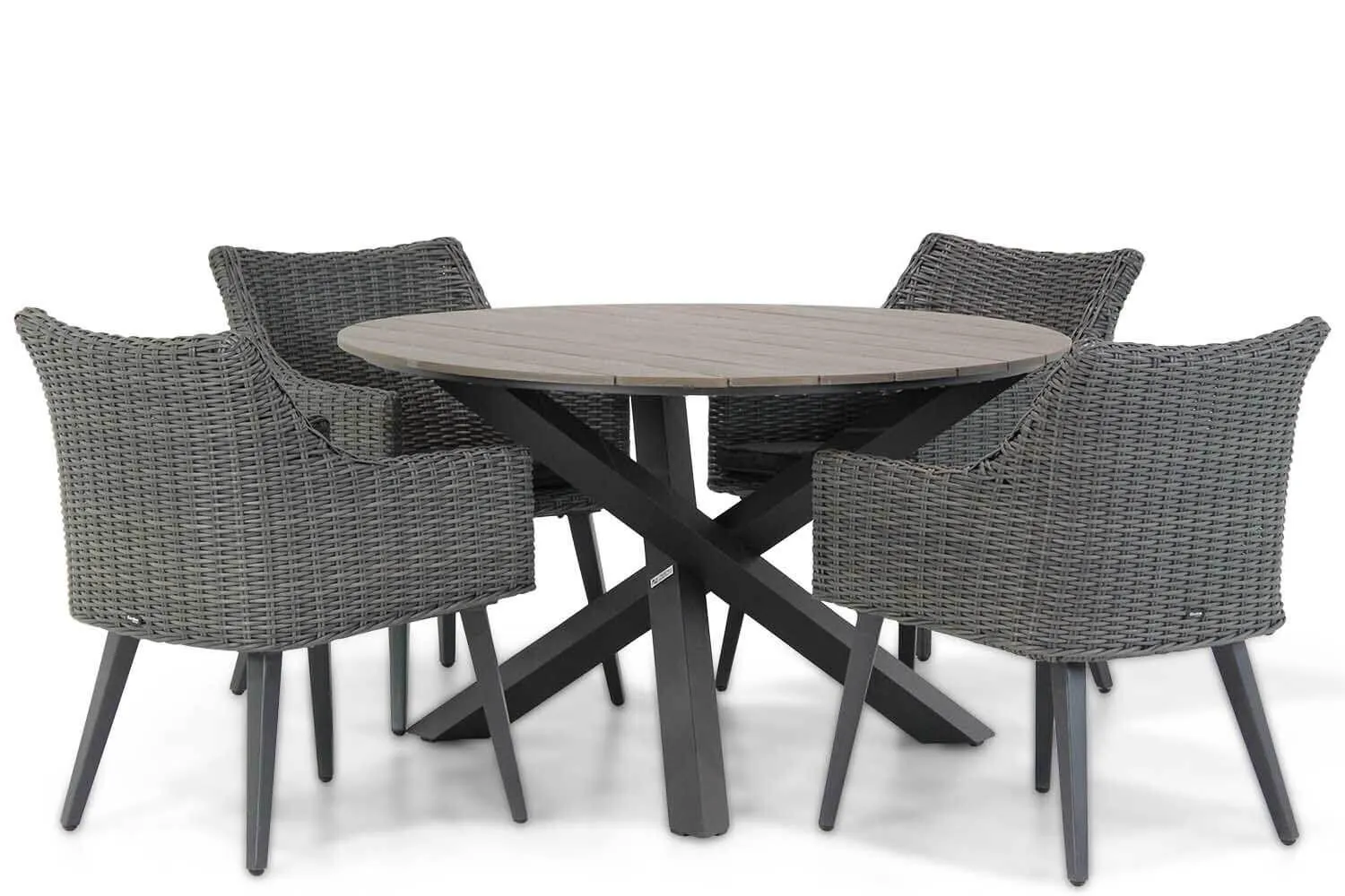 Garden Collections Milton/Ancona 125 cm dining tuinset 5-delig