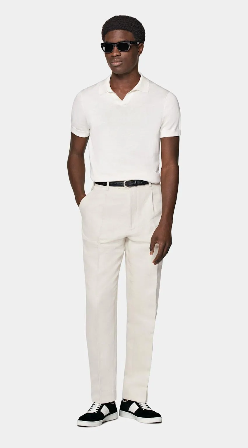 Off-White Buttonless Polo