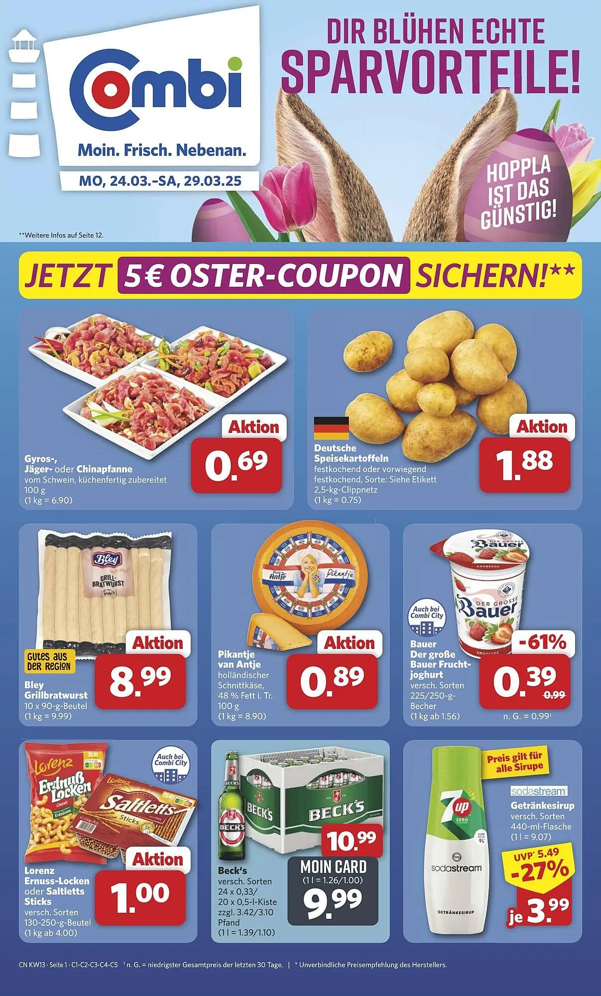 Combi Markt DE folder van 24 maart tot 29 maart 2025 - Folder pagina 1