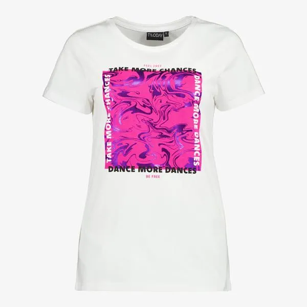 TwoDay dames T-shirt wit met opdruk