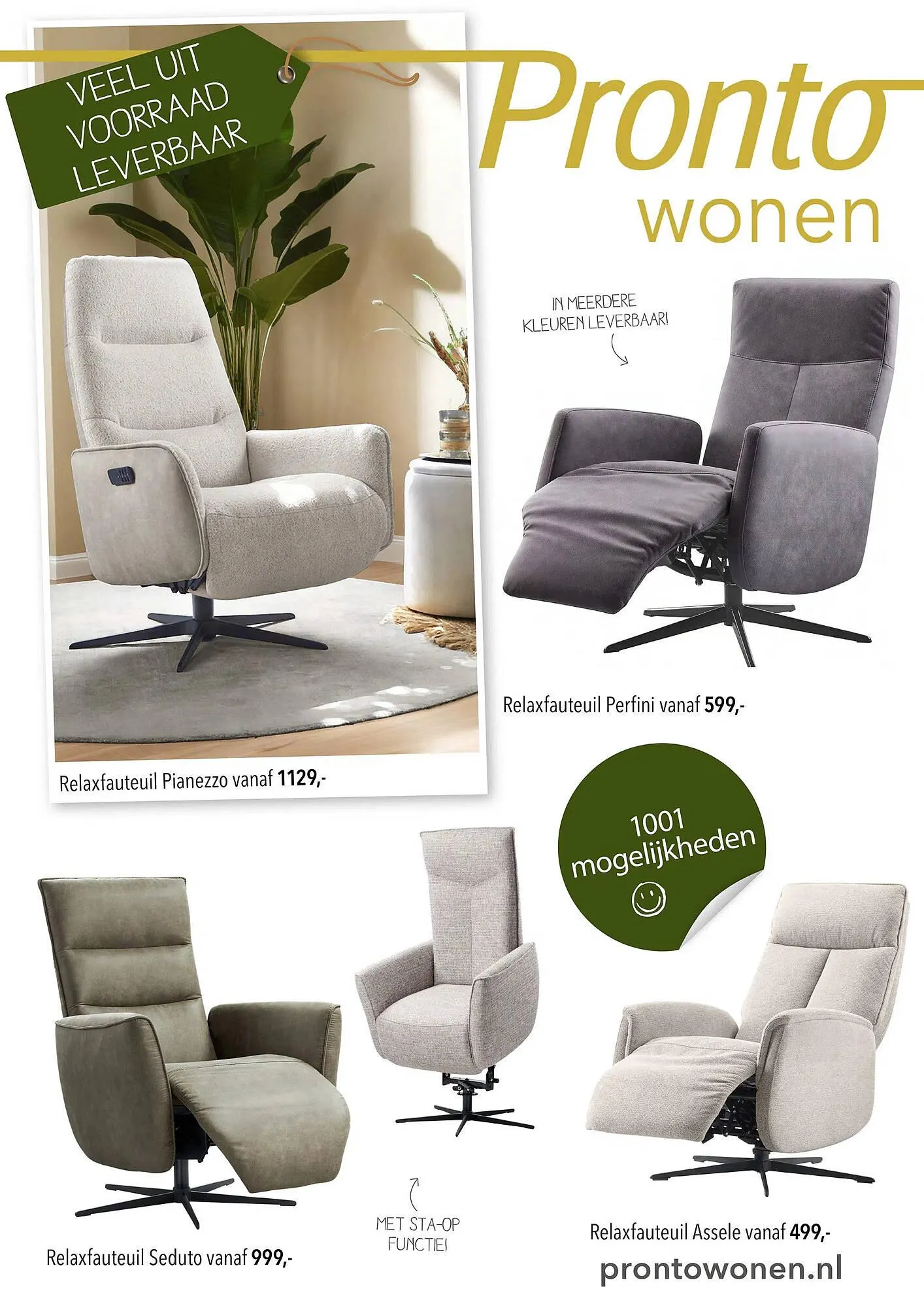 Pronto wonen folder van 6 juli tot 12 juli 2025 - Folder pagina 1