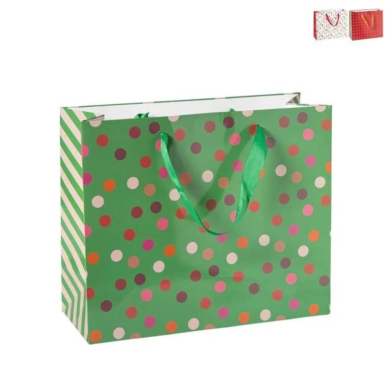 Cadeautas holly jolly maat L - diverse varianten