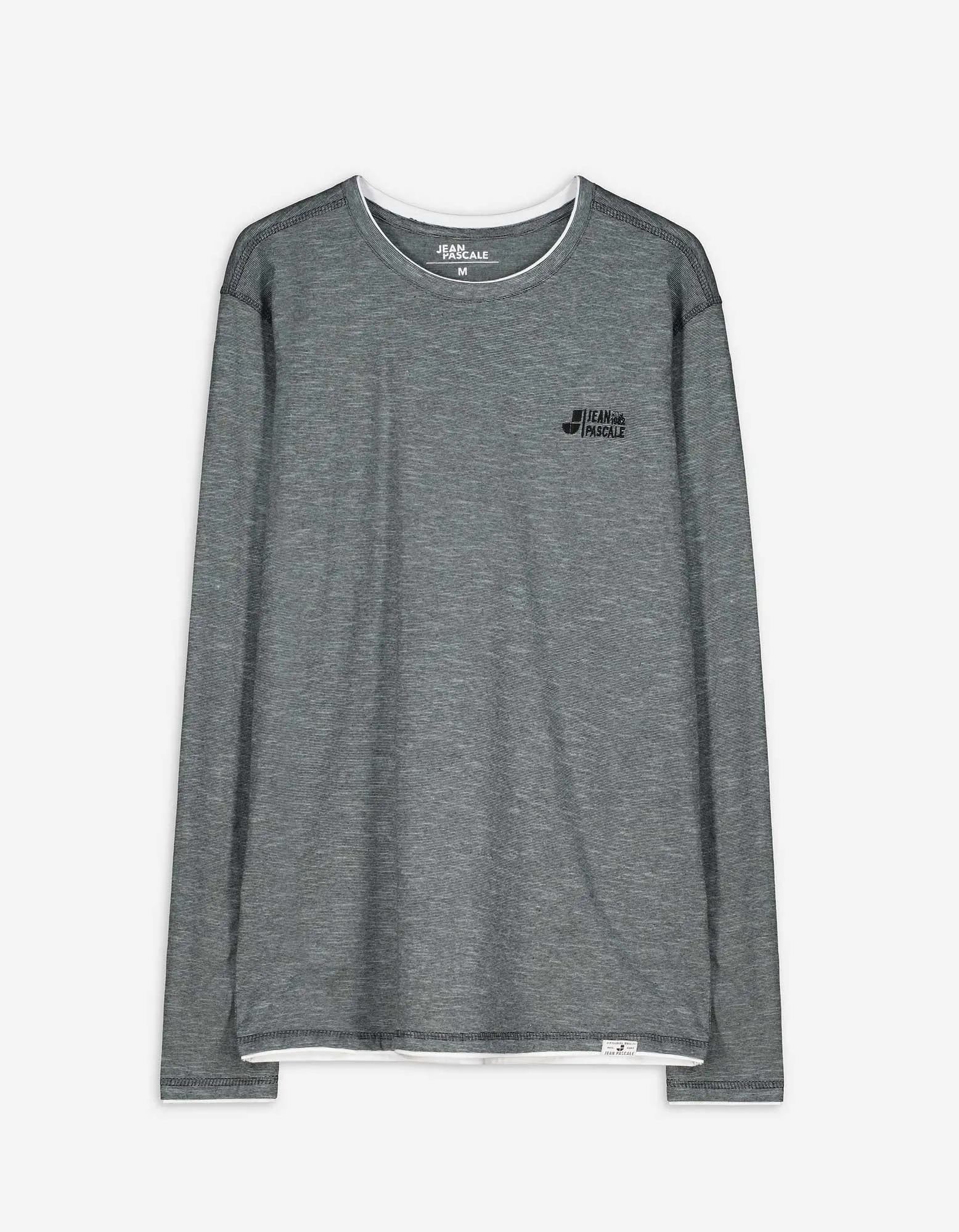 Tričko s dlouhým rukávem - Dvouvrstvý vzhled - zelena