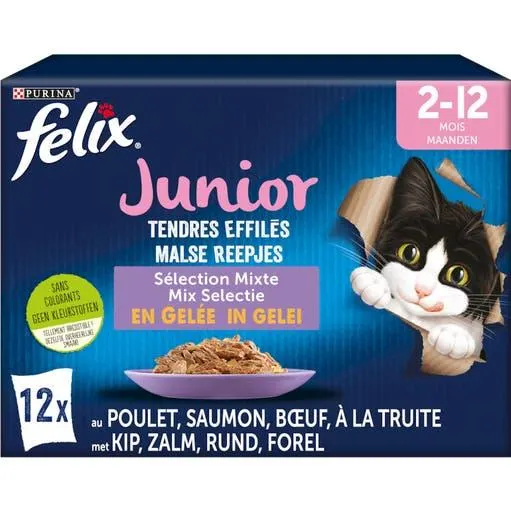Natvoer voor kittens malse reepjes 85 g