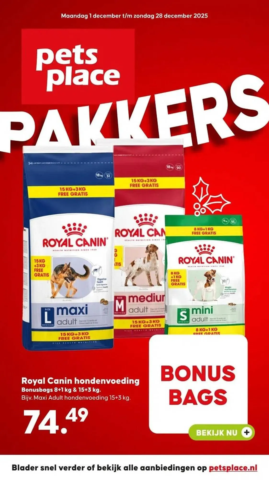 Pets Place folder van 14 december tot 28 december 2025 - Folder pagina 1