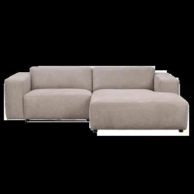 Gestoffeerde 3-zits hoekbank Willard - 234 cm Beige - rechts