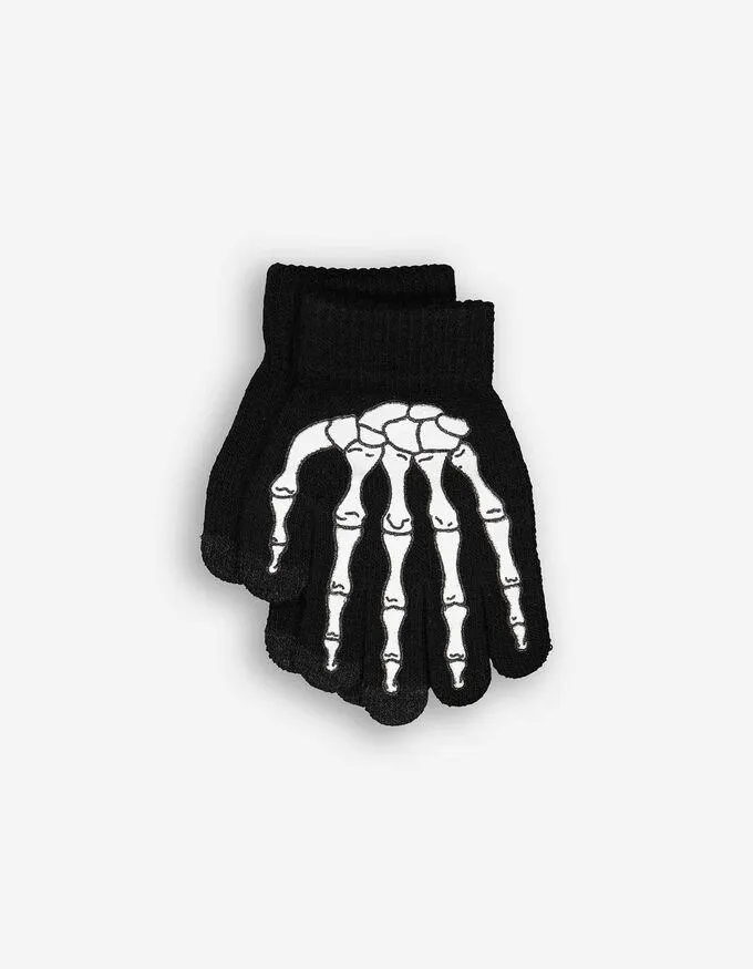 dotykové rukavice - Halloween - cerná