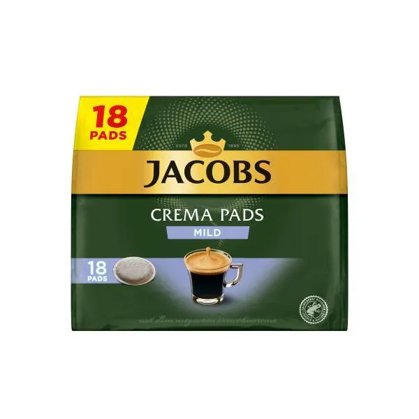 Jacobs Kaffeepads Crema Mild, 18 Senseo kompatible Pads 118 g