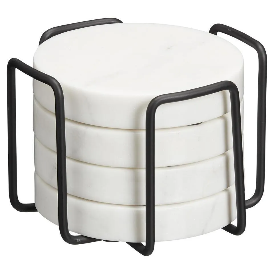 Onderzetters Marmer Wit 4 Stuks