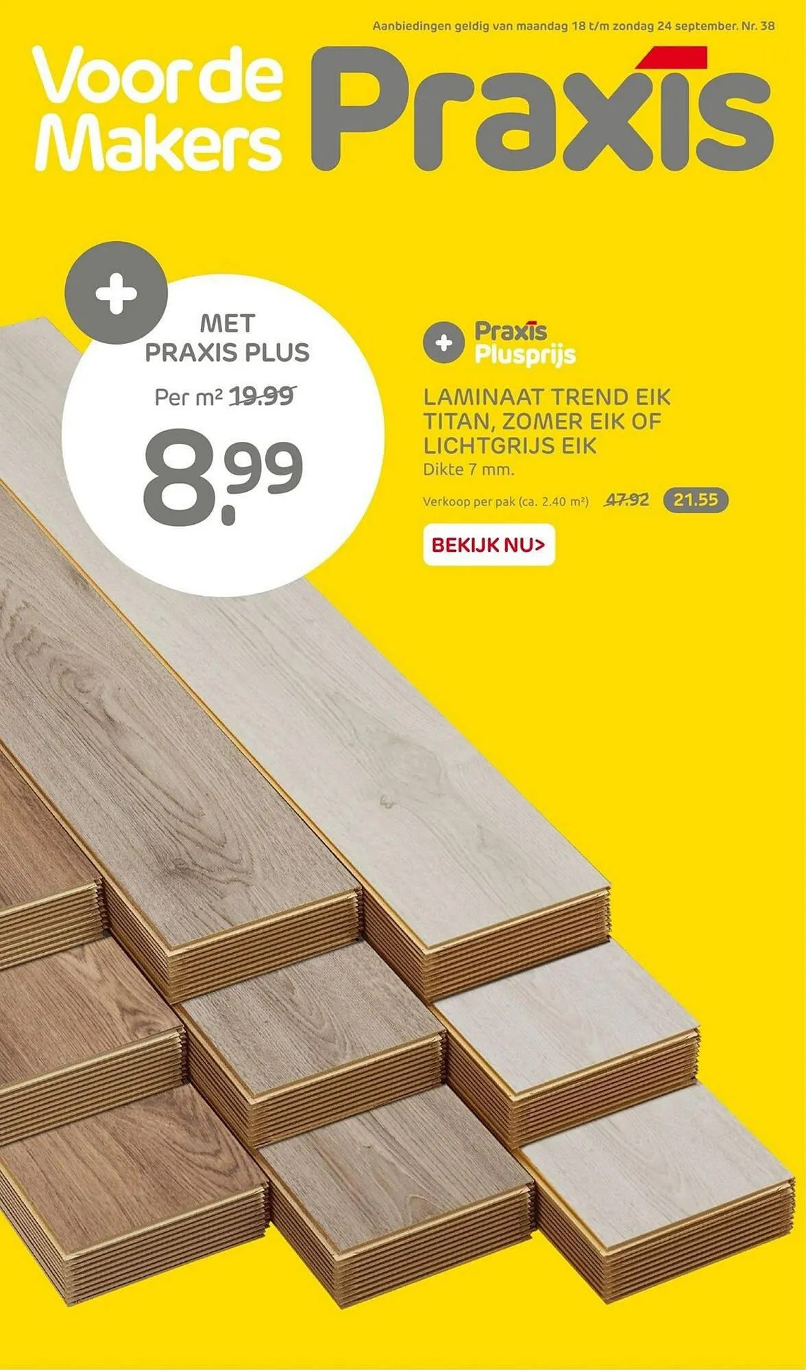 Praxis folder van 18 september tot 24 september 2023 - Folder pagina 1