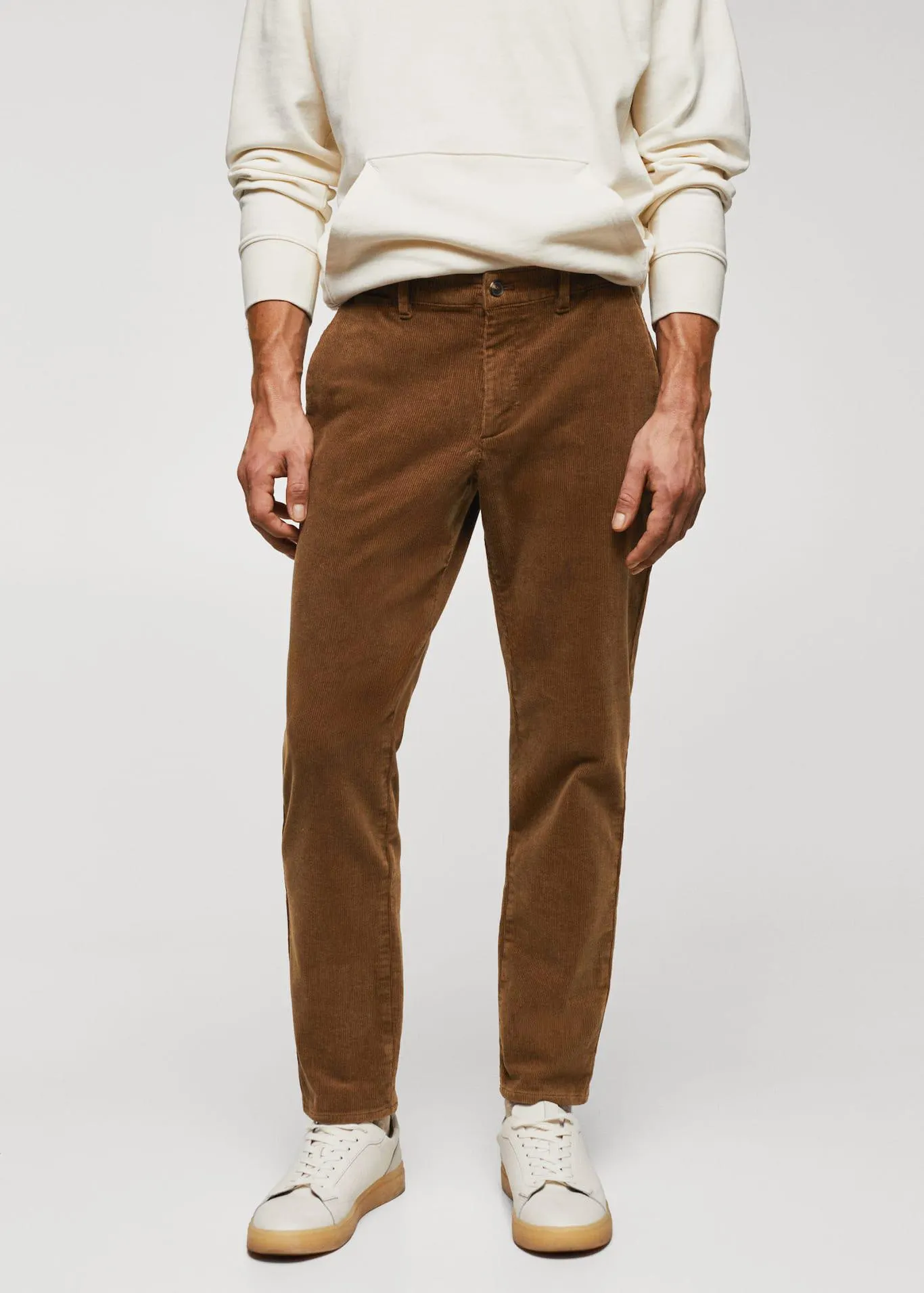 Microcorduroy slim-fit broek