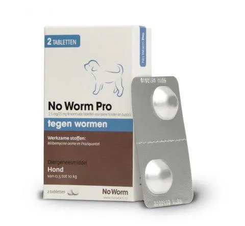No worm Pro Hond S & Puppy - Ontworming - 2 stuks