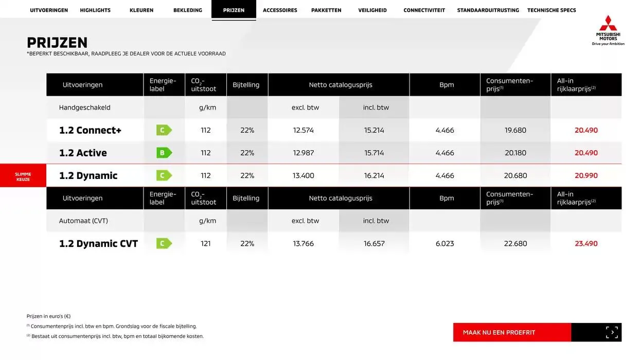 Mitsubishi Space Star van 1 januari tot 1 januari 2026 - Folder pagina 9