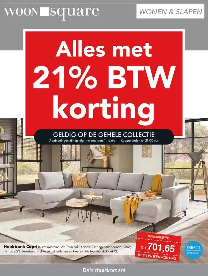 Woonsquare folder van 5 januari tot 12 januari 2025 - Folder pagina 1