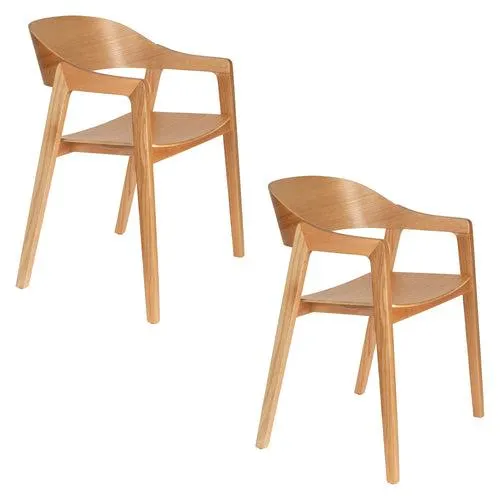 Dutchbone Westlake Stoel Naturel - Set van 2