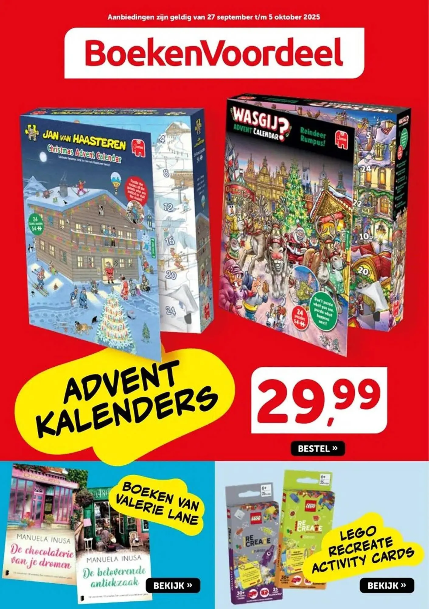 Boekenvoordeel folder van 27 september tot 5 oktober 2025 - Folder pagina 1