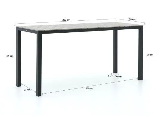 Bellagio Vezzano/Fidenza 220cm barset 7-delig