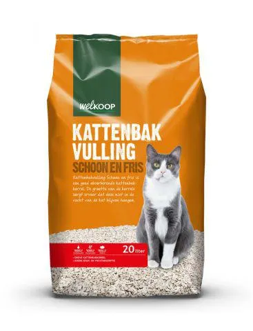 Welkoop Schoon en Fris - Kattenbakvulling - Grof - 20 L