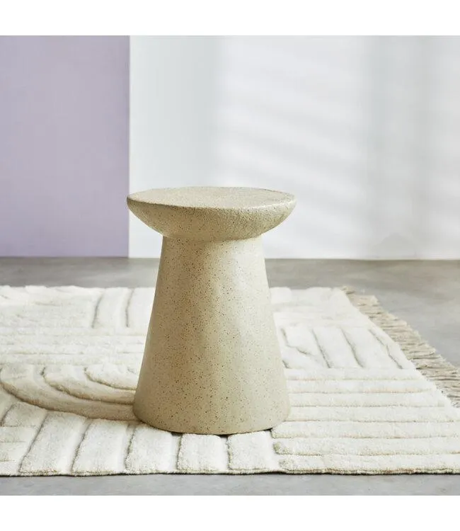 Bijzettafel Irvy zandkleurig Ø38