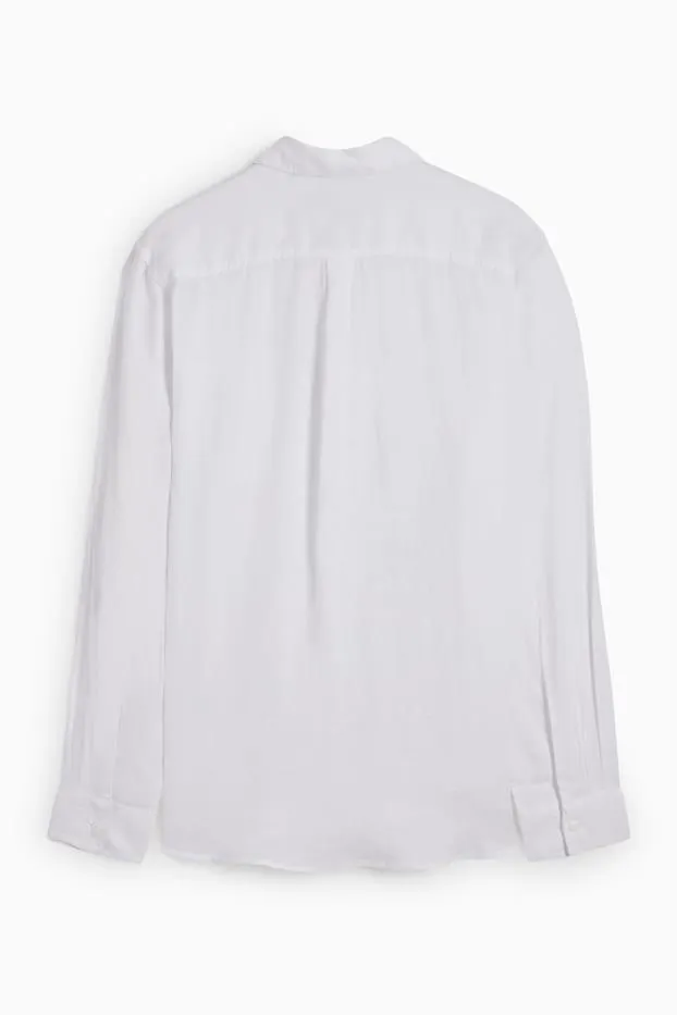 Linen shirt - regular fit - kent collar