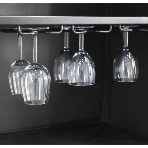 Glazenrek Orizone zwart metaal