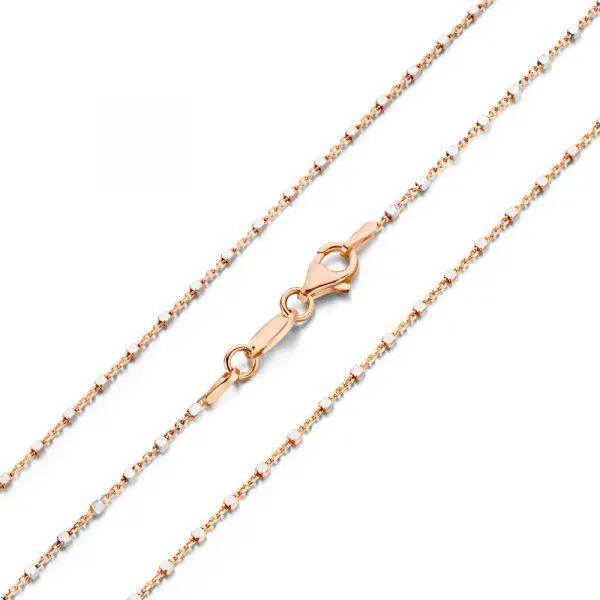 MY iMenso "cubetto" necklace (925/rosegold-plated E-coat) two tone (choose your size)
