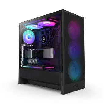 NZXT H5 Flow RGB, Zwart, 2024