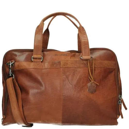Reistas / Weekendtas / Sporttas 28 Liter Leer Waco Cognac