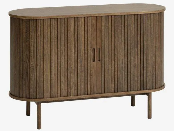 Credenza LYNGVIG 120 cm ante scorrevoli a tamburo rovere sc