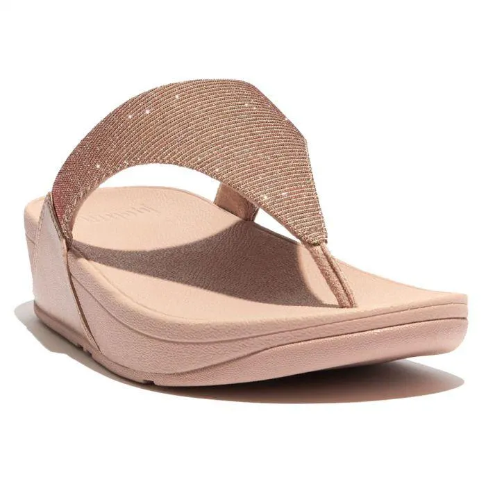 Fitflop LuLu Shimmerlux slippers dames rose gold