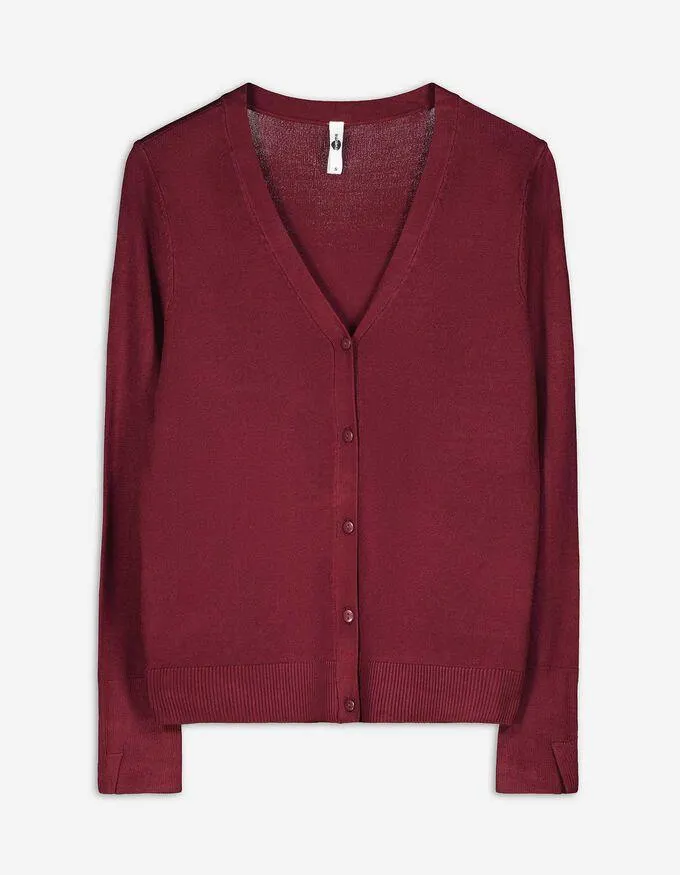 Trui - LENZING™ ECOVERO™ - donkerrood