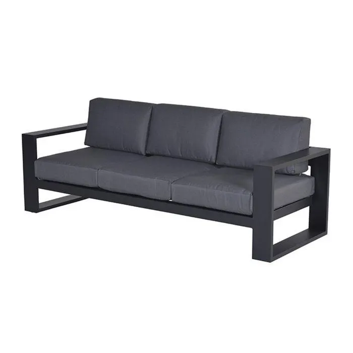 Plaza loungebank 3-zits - donker grijs