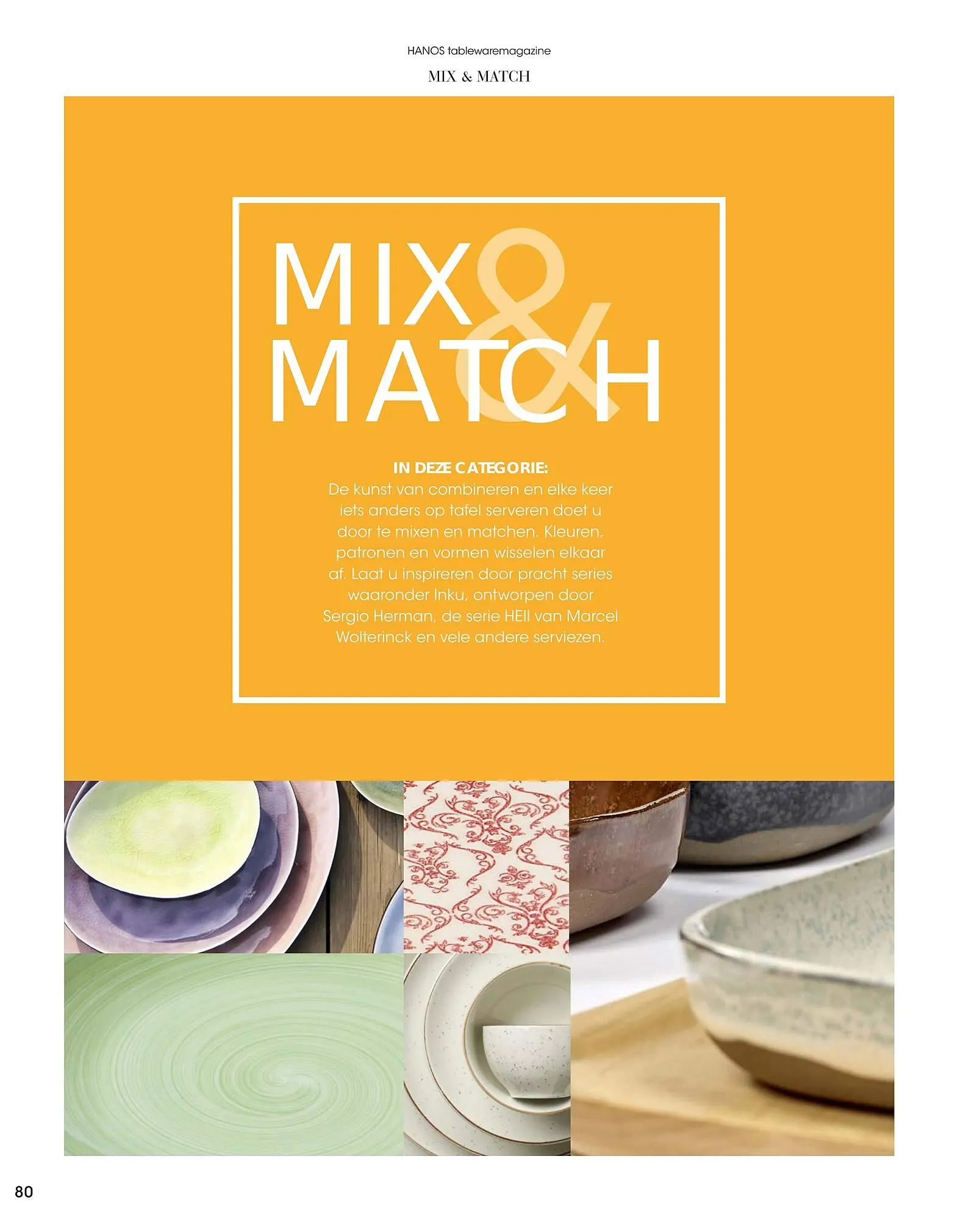 HANOS Tableware Magazine 2023-2024 van 1 januari tot 30 april 2024 - Folder pagina 80