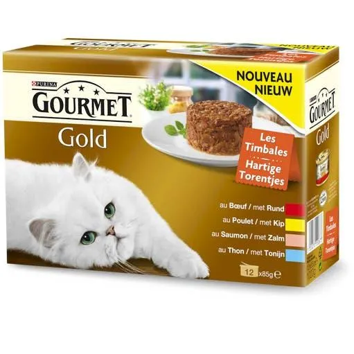 Natvoer voor katten Gold Timbales 12x