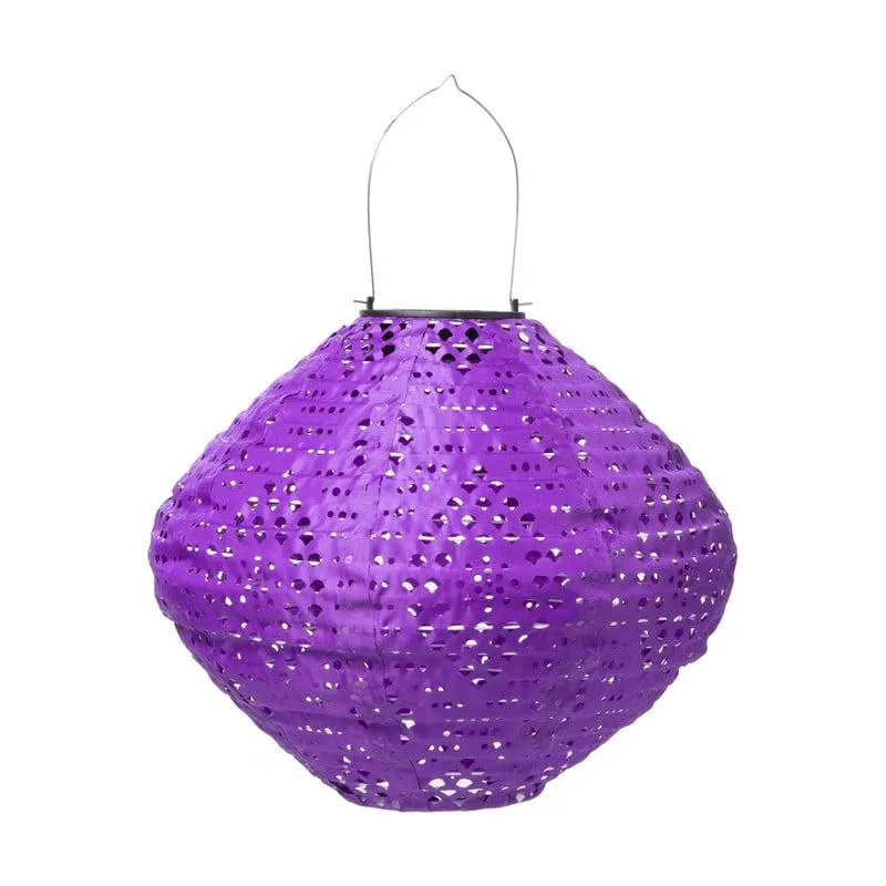 Solar barok lantaarn - paars - ø28x25 cm