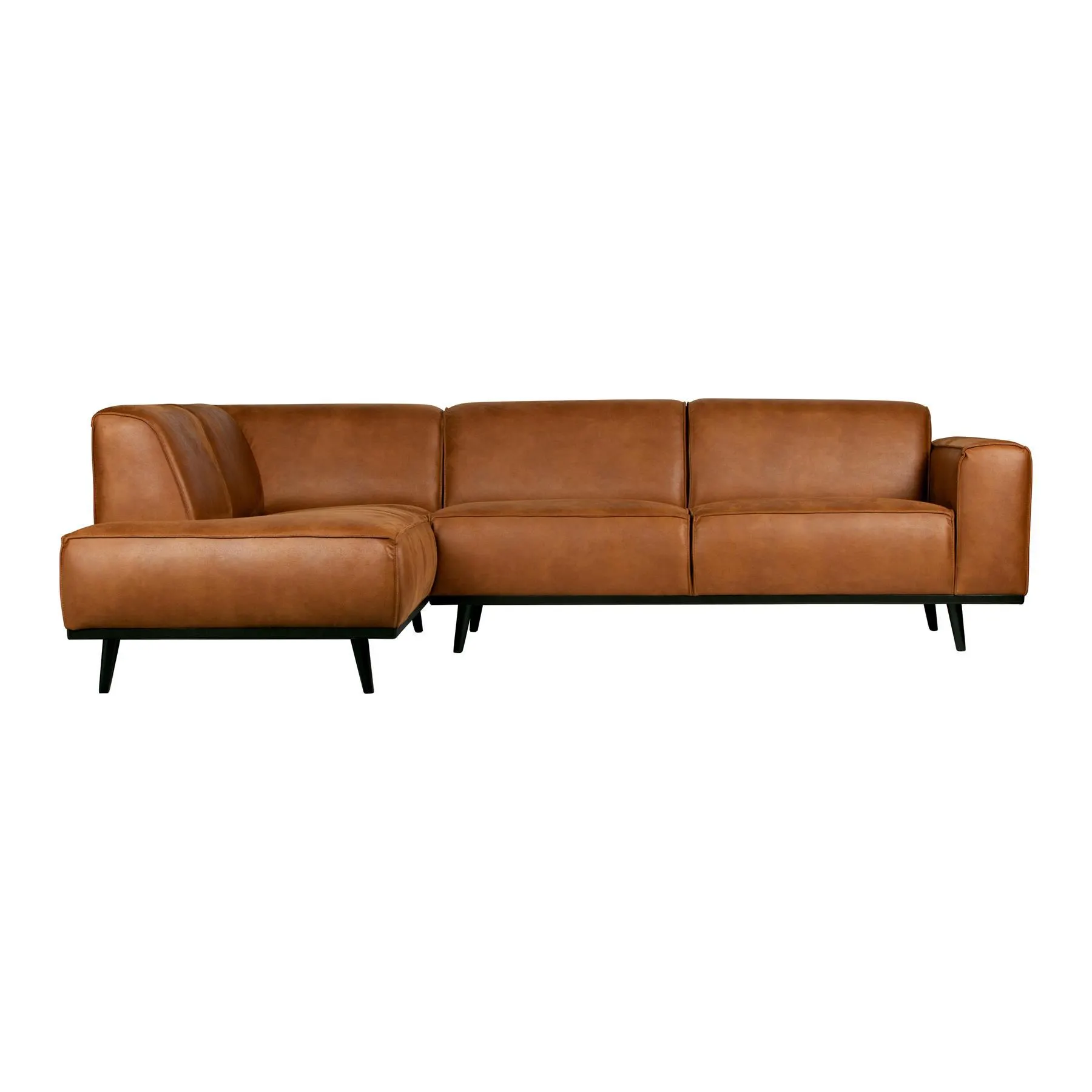 BePureHome Statement Hoekbank Links - Eco-leer - Cognac