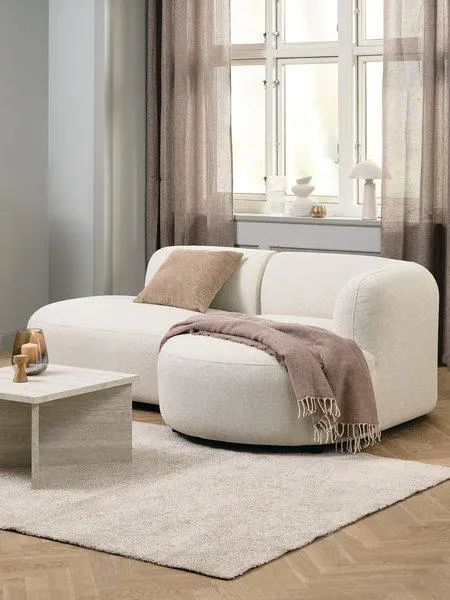 Bank JYLLINGE chaise longue beige teddy