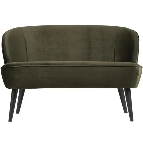 WOOOD bankje Sara - Velvet - Warm Groen - 73x110x72