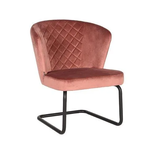 LABEL51 Fauteuil Flow - Roze Velvet - 65x65x81cm