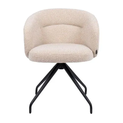 HelloChair eetkamerstoel HC06 Suskin - spinpoot black - cloud warm naturel