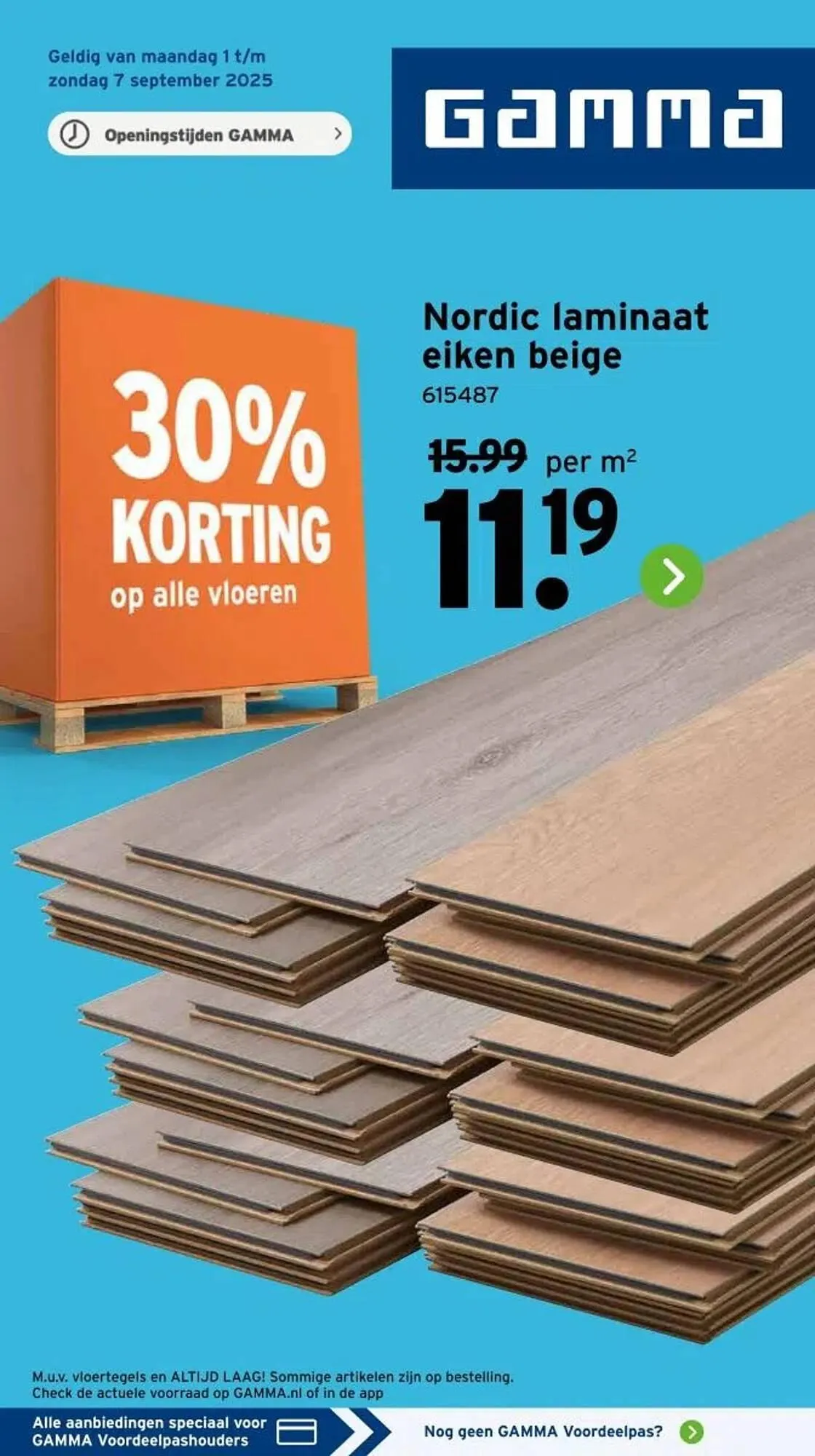 GAMMA folder van 1 september tot 7 september 2025 - Folder pagina 1