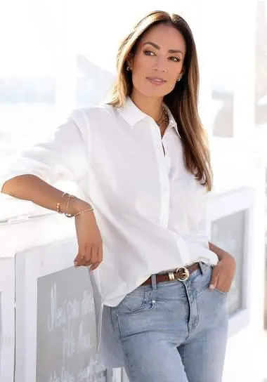 Lascana Overhemdblouse achter langer