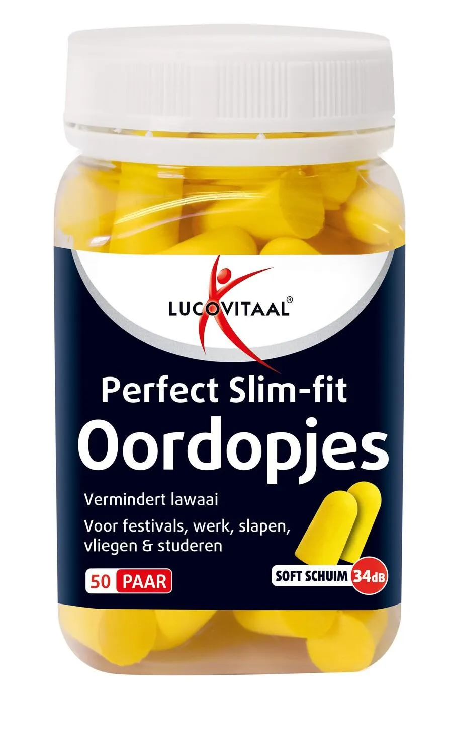 Lucovitaal Soft schuim oordoppen 100 stuks