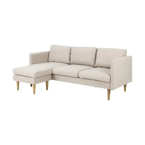 Lisomme Jelle 2-zits Hoekbank met Verstelbare Chaise Longue - Beige