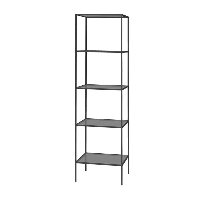 Kast Amaro met glas 180cm zwart